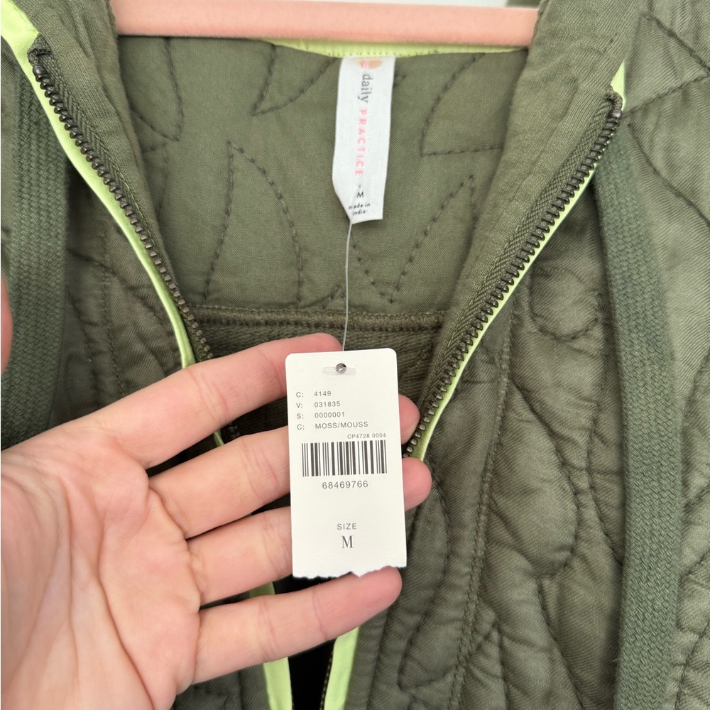 New Anthropologie Olive Green Quilted Women's Jacket NWT - Picture 3 of 5